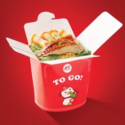 บะหมี่หยกเป็ด+หมูกรอบ แห้ง TO GO