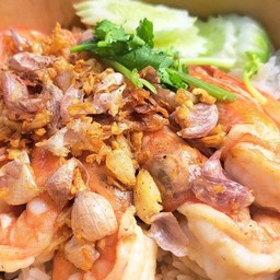 ข้าวกุ้งกระเทียม