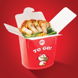 บะหมี่หยกหมูแดง+หมูกรอบ แห้ง TO GO