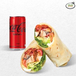 [อร่อยซ่ากับโค้ก] แรพซีซาร์ไก่และเบคอน (L) + โค้ก 180 มล.