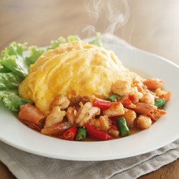 ไข่ข้นกุ้งผัดพริกโมโซ่