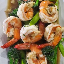 เบบี้บล็อกโคลี่ผัดกุ้ง