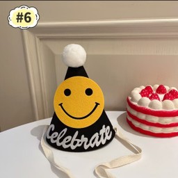 หมวกปาร์ตี้ยิ้มดำ