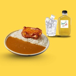 Curry Set 8 ข้าวแกงกะหรี่ไก่เผ็ด + เก๊กฮวย