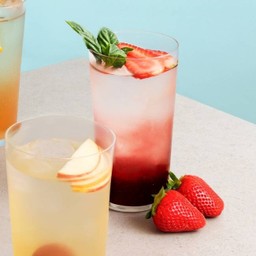 Strawberry and basil soda