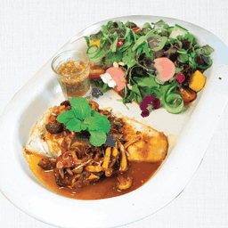 ปลากะพงย่าง พล่าเห็ดสมุนไพร