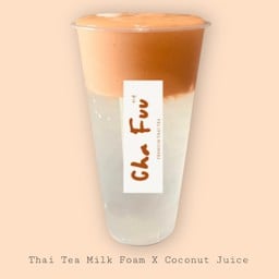 โฟมนมชาไทย + น้ำมะพร้าว