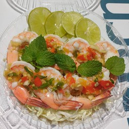 กุ้งสุกมะนาว