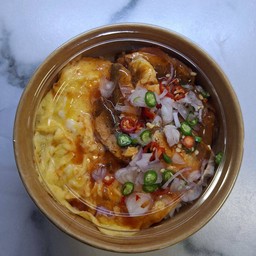 ข้าวไข่ข้น+ยำปลากระป๋อง