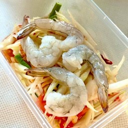 ส้มตำปูกุ้งสด (ไม่ปลาร้า)