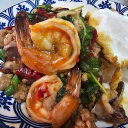 ข้าว+กระเพรารวม