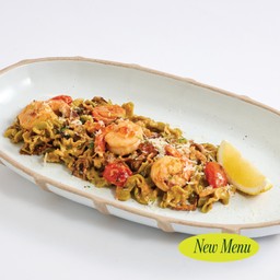 พาสต้าริกานิเต้ กุ้งฮอตครีมซอส