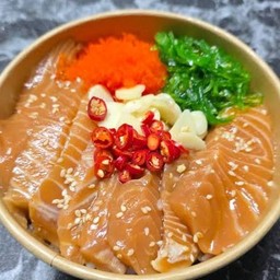 ข้าวหน้าแซลมอนดองซีอิ๊ว