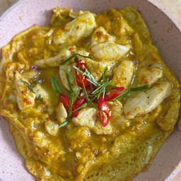 ข้าวไข่ข้นห่อหมกไก่