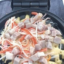 วาฟเฟิลไส้เผือก+ปูอัด