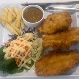 สเต๊กไก่กรอบ