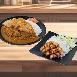 จับคู่ถูกกว่า (เซ็ท) แกงกะหรี่ หมูทอดทงคัตสึ + ข้าวกุ้งทอด ซอสทงคัตสึ