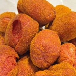 ฮอทดอกแดงทอดเขย่าผง