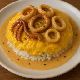 ข้าวไข่ข้นปลาหมึก