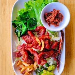 สันคอหมูแดดเดียว