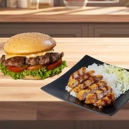 จับคู่ถูกกว่า (เซ็ท) ออริจินอล ชีสเบอร์เกอร์เนื้อ + ข้าวหมูทอดทงคัตสึ
