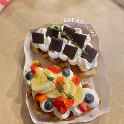 วิปครีมผลไม้รวม+วิปครีมบราวนี่กรอบ