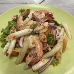 ยำไหลบัวกุ้งสุก