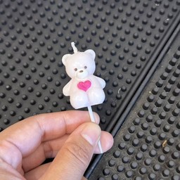 เทียนหมี (ชมพูอ่อน) 1 อัน