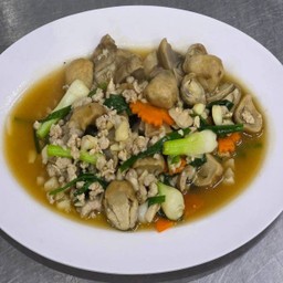 เห็ดฟางผัดหมูสับ