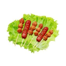 ลูกชิ้นทอดผักสดฟรี