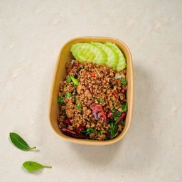 ข้าวกระเพราเนื้อโคขุน