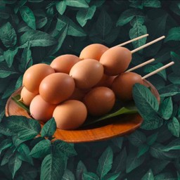 ไข่ปิ้งเสียบไม้  4 ไม้