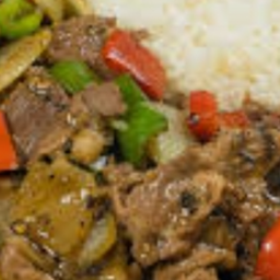 KH01.11 ผัดพริกไทยดำเนื้อวัว 50 กรัม ราดข้าว