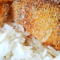 KH01.32 ข้าวสวย+ปลาสลิดแดดเดียวทอด 50 กรัม