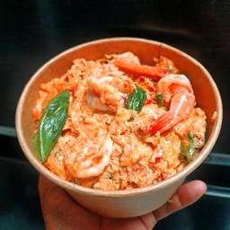 ข้าวไข่ข้นห่อหมกกุ้ง