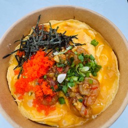 ข้่วไข่ข้นกุ้งผัดพริกเกลือคีโต