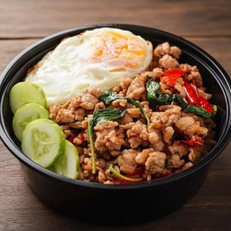 ข้าวหน้ากระเพราหมูสับ