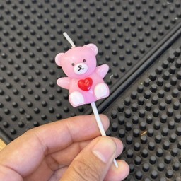 เทียนหมี (ชมพูเข้ม) 1 อัน