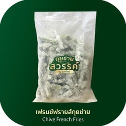 เฟรนฟรายกุยช่ายแช่แข็ง 1แพ็ค+น้ำจิ้มขวดเล็ก 2ขวด