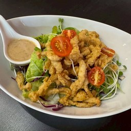 สลัดเห็ดทอด