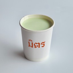 นมใบเตยร้อน (Hot Pandan Milk)