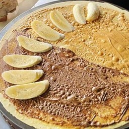 เนยถั่ว นูเทลล่า กล้วยหอม ราดซอสช็อกโกแลต