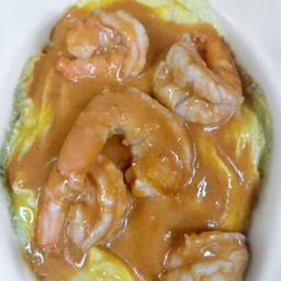 ข้าวไข่ข้นซอสมันกุ้ง