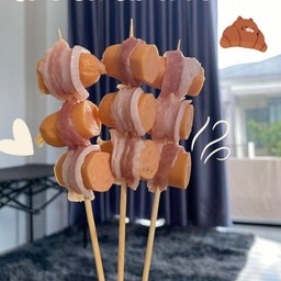 สามชั้นพันไส้กรอกชีส