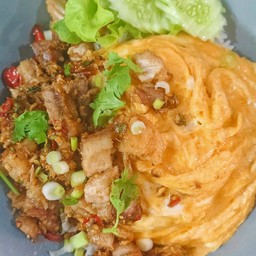 ขัาว+ไข่ข้นคั่วพริกเกลือหมูอ้วน