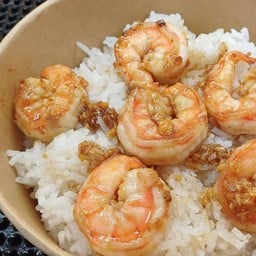 ข้าวกุ้งกระเทียม(ราดข้าว)
