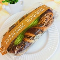 ขนมปังซีบราใส้สังขยาใบเตย