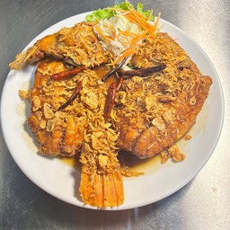 ปลาทับทิมราดซอสมะขาม