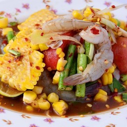 ตำข้าวโพดปลาร้ากุ้งสด