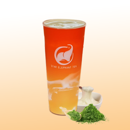 ชาไทยโมจิมัทฉะครีมชีส Thai Tea with Matcha Cream Cheese and Mochi